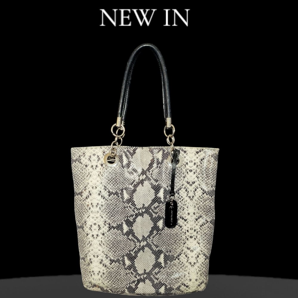 Python Snakeskin Pattern Tote Bag by Cynthia Rowley